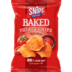 Chips de pommes de terre cuites au four - Ketchup