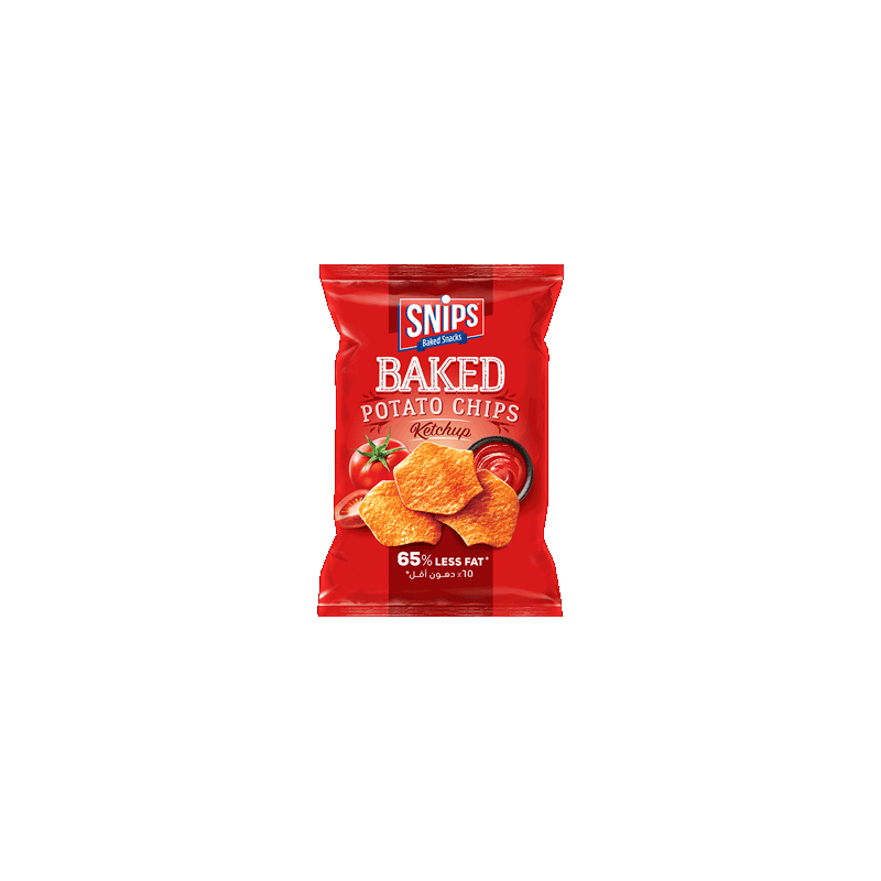 Chips de pommes de terre cuites au four - Ketchup