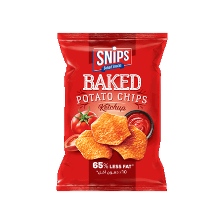 Chips de pommes de terre cuites au four - Ketchup